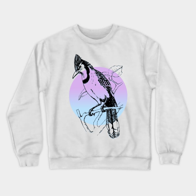 Blue Jay bird Crewneck Sweatshirt by cecatto1994